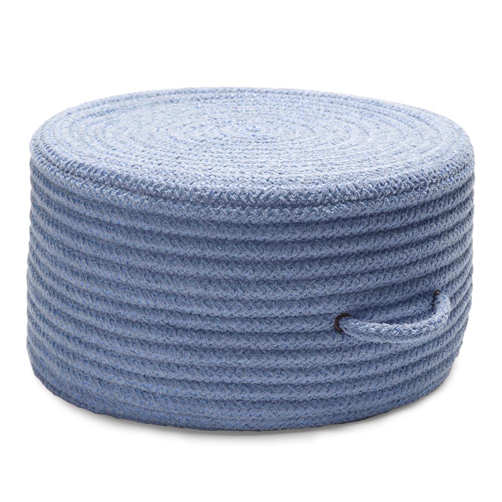 Colonial Mills U870P020X011 Solid Chenille Pouf Blue Ice 20x11